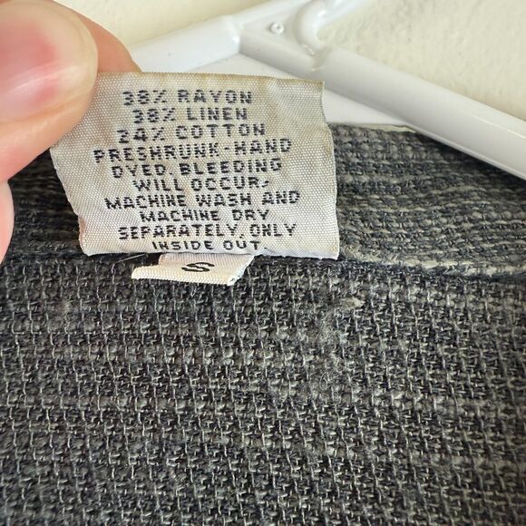 CP Shades Linen Blend Long Sleeve Button-Up Jacket Lagenlook Office Size Small - Picture 3 of 11